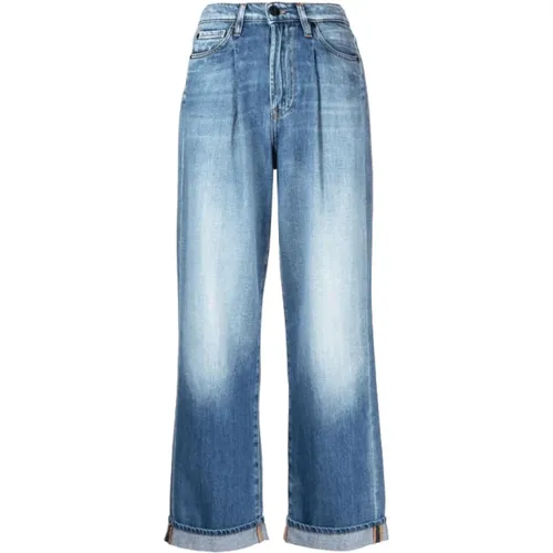 Bleached-effect wide-leg jeans , female, Sizes: W27 - 3X1 - Modalova