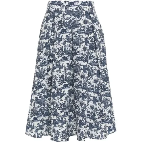 Blue Skirt for Women , female, Sizes: XS, L, S - Vicario Cinque - Modalova
