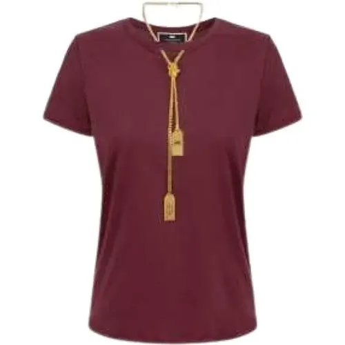 Bordeaux Kette Gold T-shirt Ma009 CG3 - Elisabetta Franchi - Modalova