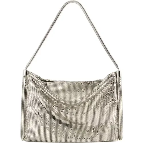 Pixel Tube Small Shoulder Bag - Silver , female, Sizes: ONE SIZE - Paco Rabanne - Modalova