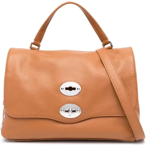 Grained Leather Bag with Adjustable Straps , female, Sizes: ONE SIZE - Zanellato - Modalova