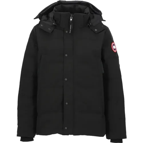 Schwarzer Gepolsterter Parka mit Kapuze - Canada Goose - Modalova