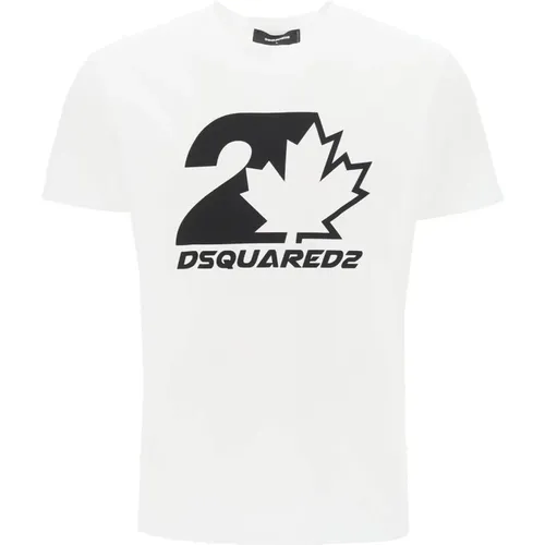 Cool Fit Logo Print T-Shirt,Kurzarm T-Shirt,Kurzarm Fantasy T-Shirt - Dsquared2 - Modalova