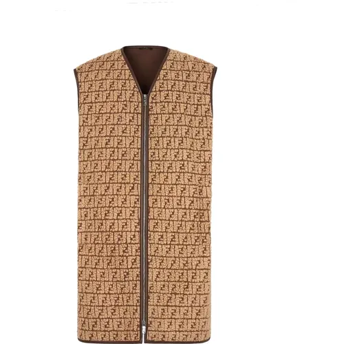 Wool Cashmere Waistcoat Aw23 , male, Sizes: L - Fendi - Modalova