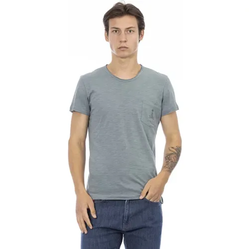 Rundhalsausschnitt Kurzarm T-Shirt , Herren, Größe: L - Trussardi - Modalova