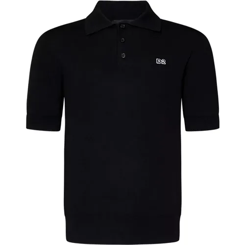 Cotton Polo Shirt Logo Patch , male, Sizes: M, 2XL, S, L - Dsquared2 - Modalova