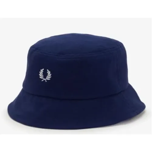 Navy Logo Bucket Hat , male, Sizes: ONE SIZE - Fred Perry - Modalova
