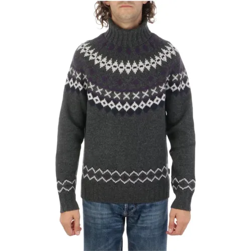 Fair Isle Rollneck Turtleneck , male, Sizes: S, XL, M, L - Barbour - Modalova