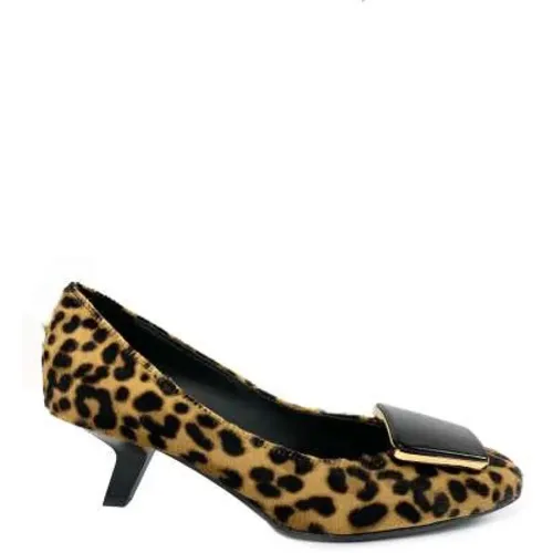 Leopard Print Sculpted Heel Pumps , female, Sizes: 7 UK - Roberto Festa - Modalova