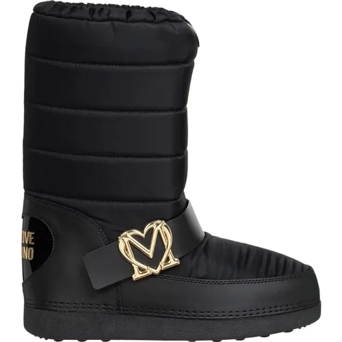 Schneestiefel mit Herzlogo , Damen, Größe: 39 EU - Love Moschino - Modalova