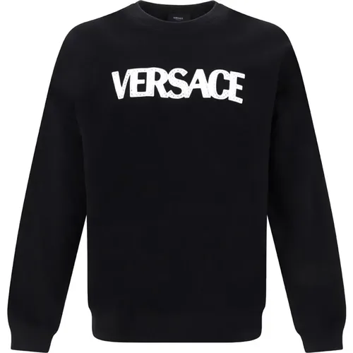 Logo Sweartshirt , female, Sizes: M, S, L - Versace - Modalova