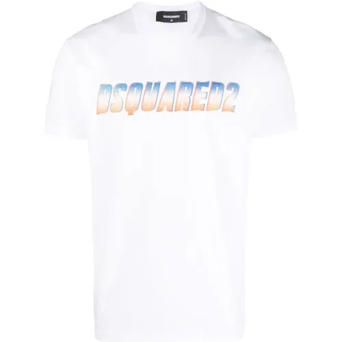 Logo-Print Cotton T-Shirt , male, Sizes: S - Dsquared2 - Modalova