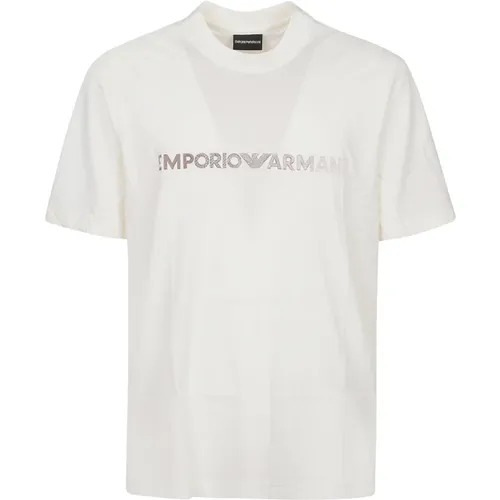 Classic Crema T-Shirt , male, Sizes: 2XL, M, XL, XS, L, S, 3XL - Emporio Armani - Modalova