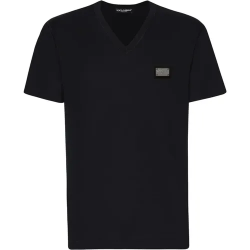 Schwarze T-Shirts & Polos für Männer - Dolce & Gabbana - Modalova