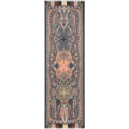 Paisley Print Fringed Scarf , female, Sizes: ONE SIZE - ETRO - Modalova