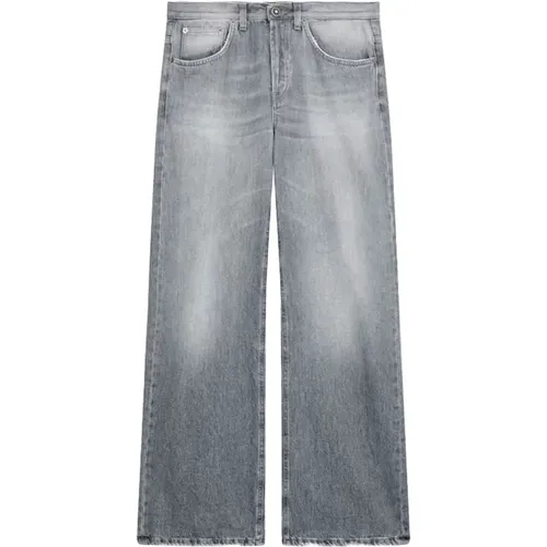 Wide Leg Jeans in Grey , female, Sizes: W27, W29 - Dondup - Modalova