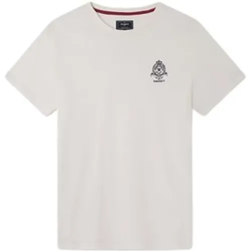 Herren T-Shirt aus Baumwolle , Herren, Größe: XL - Hackett - Modalova
