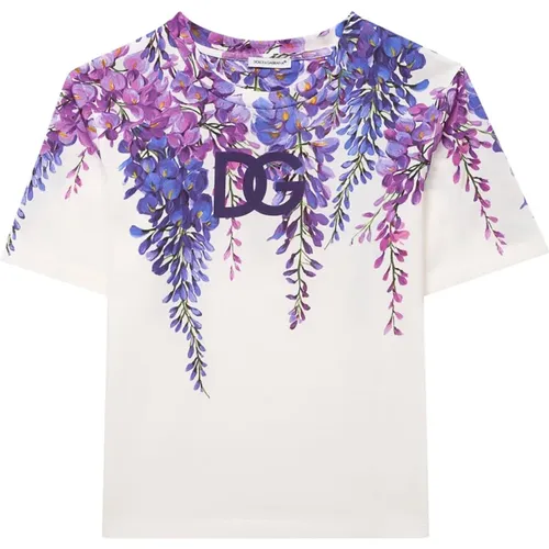 Kinder Viola T-Shirt Regular Fit Baumwolle - Dolce & Gabbana - Modalova