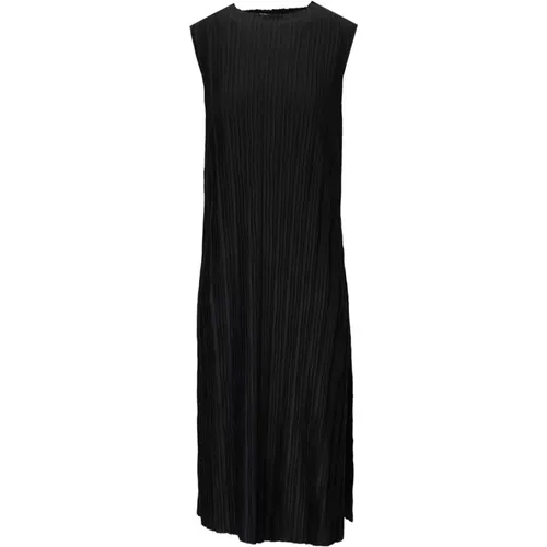 Schwarzes Plissiertes Midi-Kleid , Damen, Größe: S - Weili Zheng - Modalova