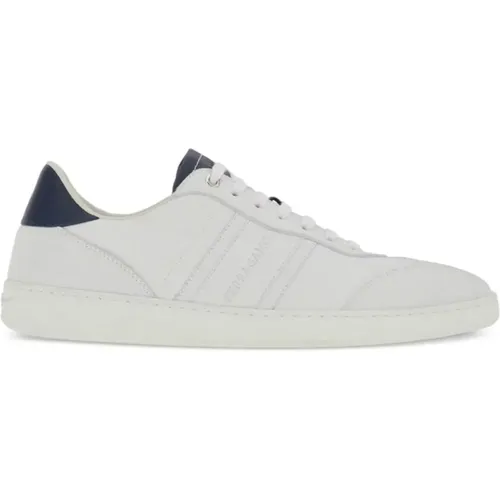 Logo-Debossed Leather Sneakers , male, Sizes: 4 UK, 7 UK, 5 UK - Salvatore Ferragamo - Modalova