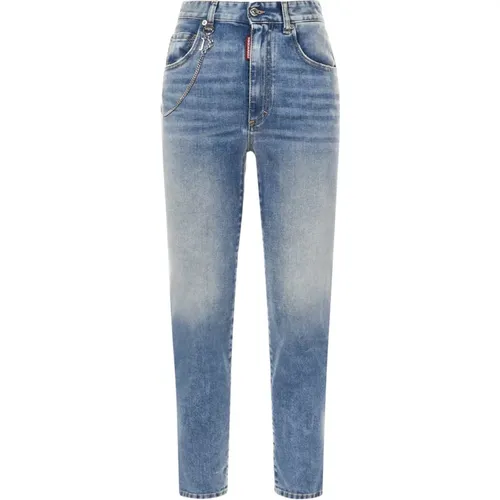 Cropped Jeans with Charm Detail , female, Sizes: 2XS - Dsquared2 - Modalova