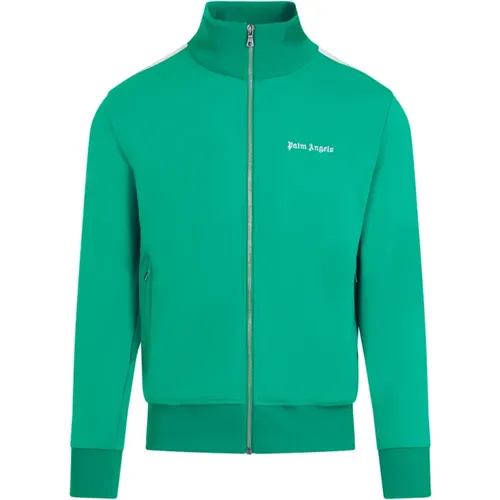 Grüne Track Jacket Klassischer Stil , Herren, Größe: S - Palm Angels - Modalova