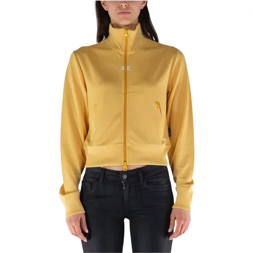 Stylischer Sweatshirt mit Reißverschluss , Damen, Größe: M - Courrèges - Modalova