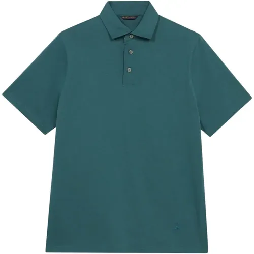 Grünes Baumwoll-Poloshirt , Herren, Größe: S - Brooks Brothers - Modalova