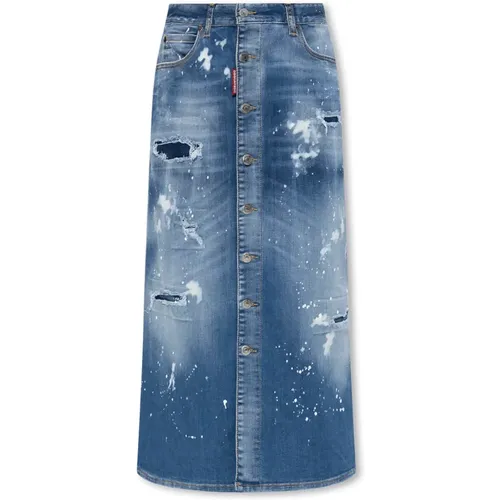 Denim skirt , female, Sizes: XS - Dsquared2 - Modalova