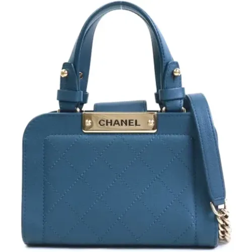 Gebrauchte Marineblaue Leder Chanel Tasche - Chanel Vintage - Modalova