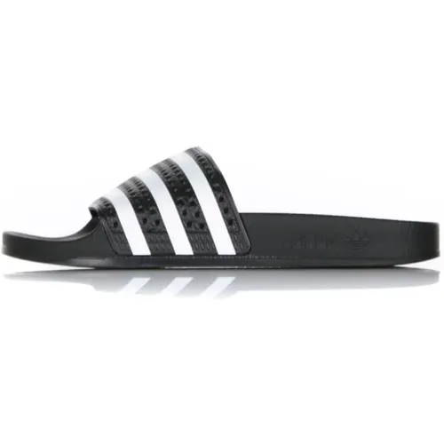 Herren Pantoletten Schwarz/Weiß , Herren, Größe: 40 1/2 EU - Adidas - Modalova