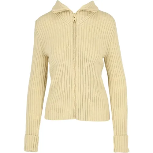 Zip Front Mock Neck Sweater , female, Sizes: XS - Bottega Veneta - Modalova