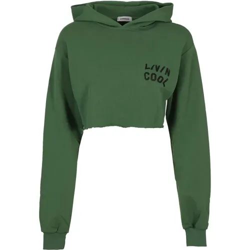 Crop Hoodie , Damen, Größe: S - LIVINCOOL - Modalova