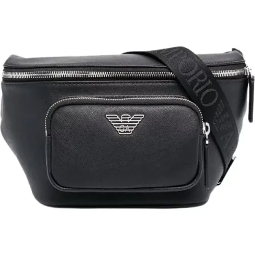 Logo-Plaque Leather Belt Bag , male, Sizes: ONE SIZE - Emporio Armani - Modalova