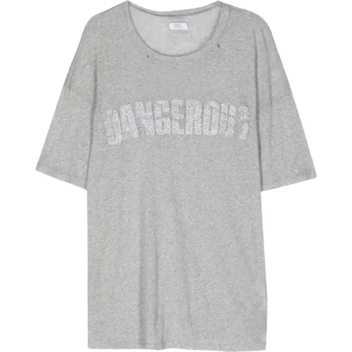 Dangerous Print Jersey T-Shirt , male, Sizes: XL, 2XL - ERL - Modalova