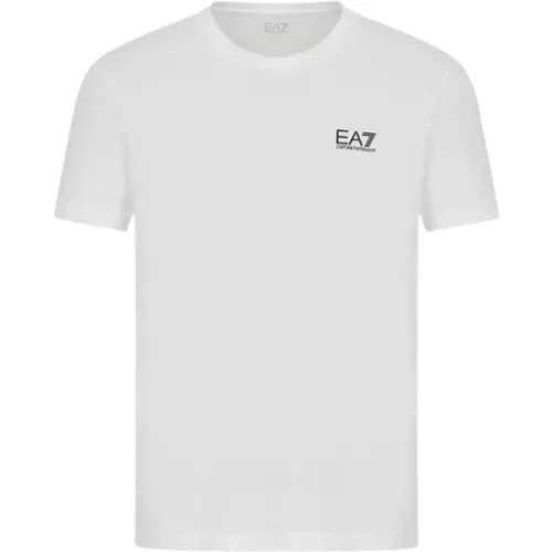 Reines Baumwoll-T-Shirt , Herren, Größe: XL - Emporio Armani EA7 - Modalova