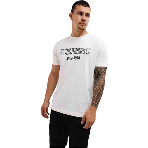 D Jersey Logo T-Shirt Men , male, Sizes: S, M, L - Iceberg - Modalova