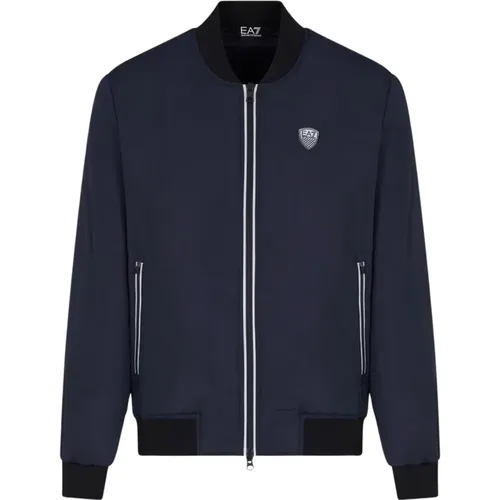 Navy Blaue Bomberjacke Oberbekleidung , Herren, Größe: 2XL - Emporio Armani EA7 - Modalova