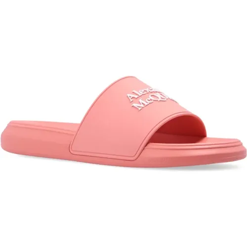 Logo Slides , female, Sizes: 4 UK, 2 UK - alexander mcqueen - Modalova