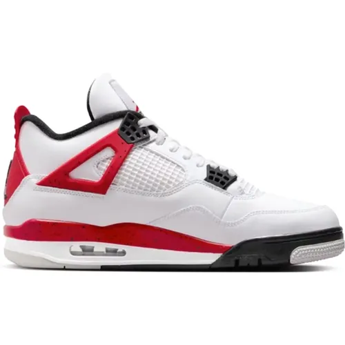 Red Cement Air Jordan 4 Sneakers , male, Sizes: 9 UK, 8 UK - Nike - Modalova