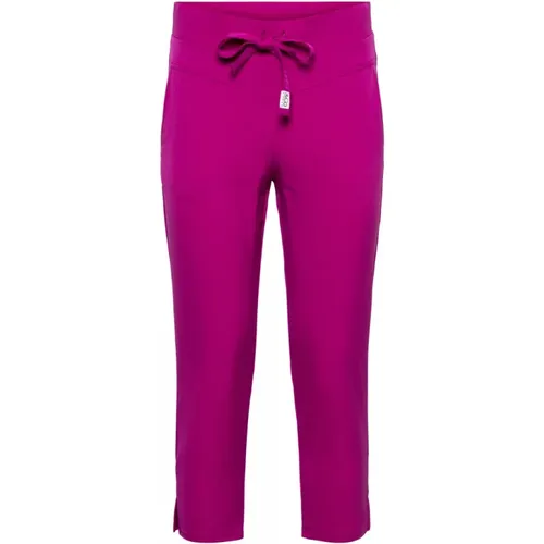 Fancy Capri Reisehose Himbeere , Damen, Größe: M - &Co Woman - Modalova