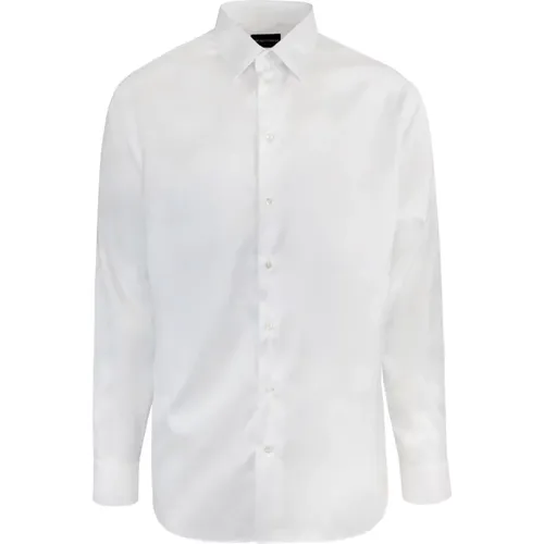 Stretch Cotton Shirt , male, Sizes: L, 2XL, 4XL, 3XL, M - Emporio Armani - Modalova