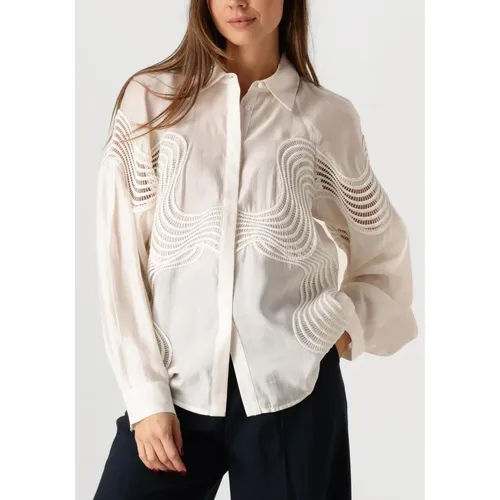 Elegante Ecru Bluse Cmmolly-Shirt , Damen, Größe: L - Copenhagen Muse - Modalova