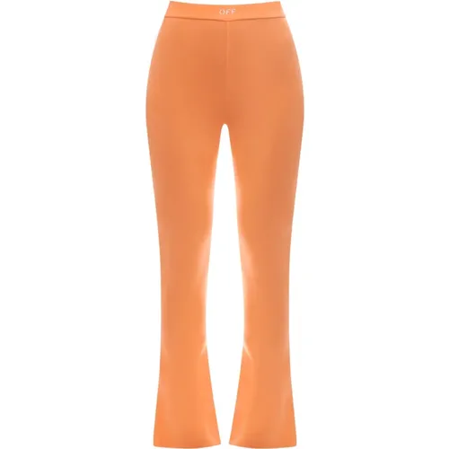 Stilvolle Stretch Leggings , Damen, Größe: XS - Off White - Modalova