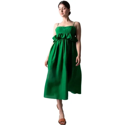 Amalija Dress EME Emerald Fa230152 - 36 , Damen, Größe: M - Ulla Johnson - Modalova