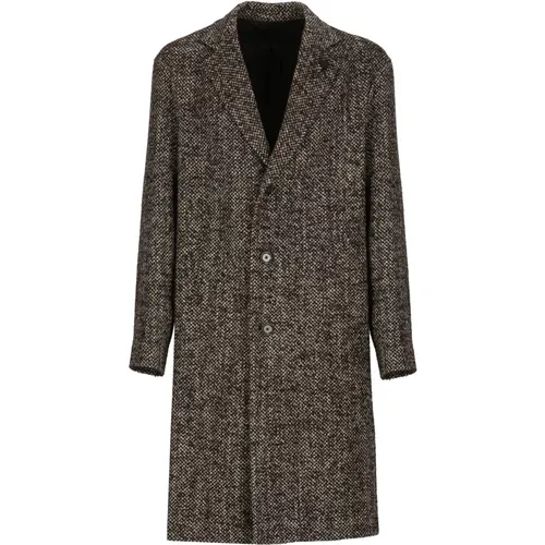 Wool Coat with Peak Lapel , male, Sizes: M, XL, L - Lardini - Modalova