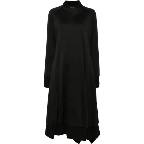 Schwarzes dekonstruiertes Jerseykleid - Yohji Yamamoto - Modalova