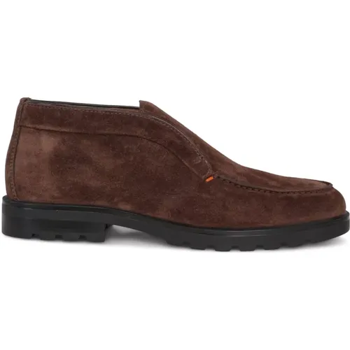 Classic Suede Chukka Boot , male, Sizes: 7 UK, 7 1/2 UK, 6 UK, 9 1/2 UK, 6 1/2 UK, 8 UK - Santoni - Modalova