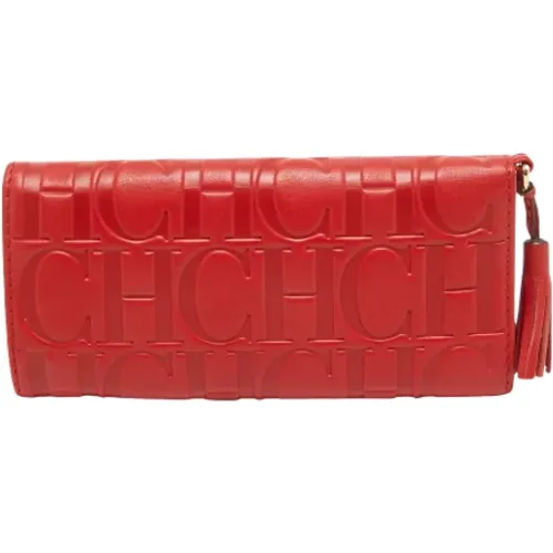 Pre-owned Leather wallets , female, Sizes: ONE SIZE - Carolina Herrera Pre-owned - Modalova