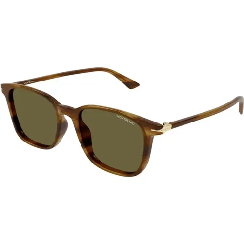 Sunglasses Mb0338S 004 , male, Sizes: 52 MM - Montblanc - Modalova